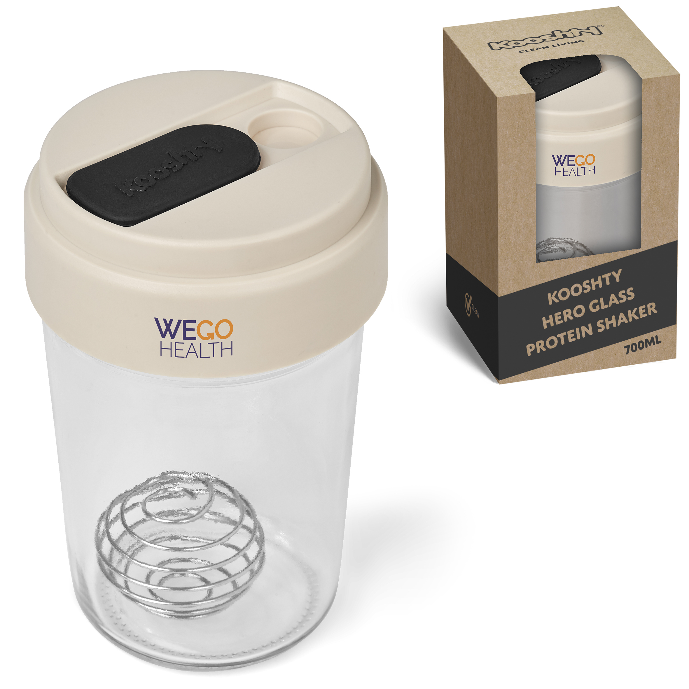 Kooshty Glass Protein Shaker – 700ml – PromoWorld
